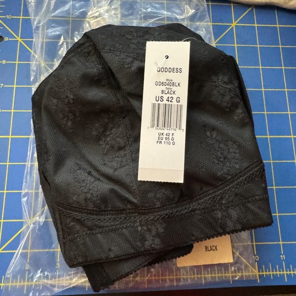 New Goddess Alice Full Coverage Black Soft Cup Wireless Wide Straps GD6040 42G - Picture 5 of 5